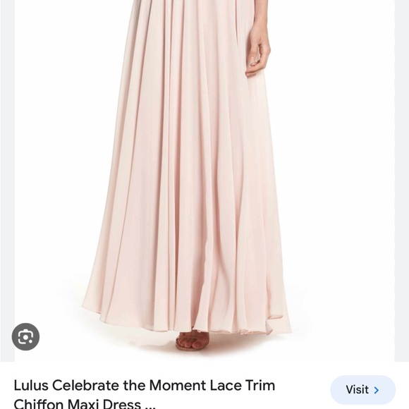 Lulus Navy Blue Long Chiffon Maxi Dress - NWT, Small - Picture 8 of 8